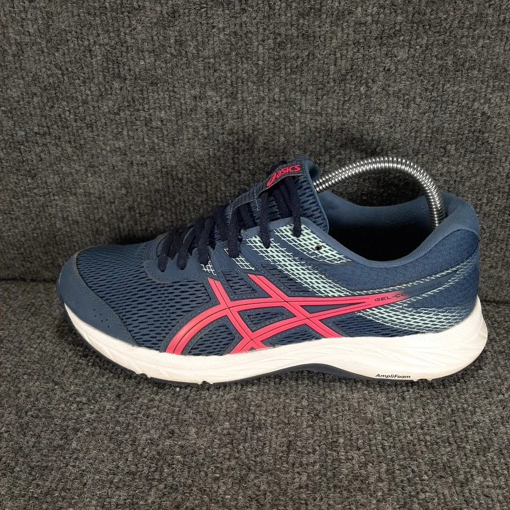 Asics Gel Contend 6 Blue Running Shoes Lace Up Low Top Women's Size 10 1012A570